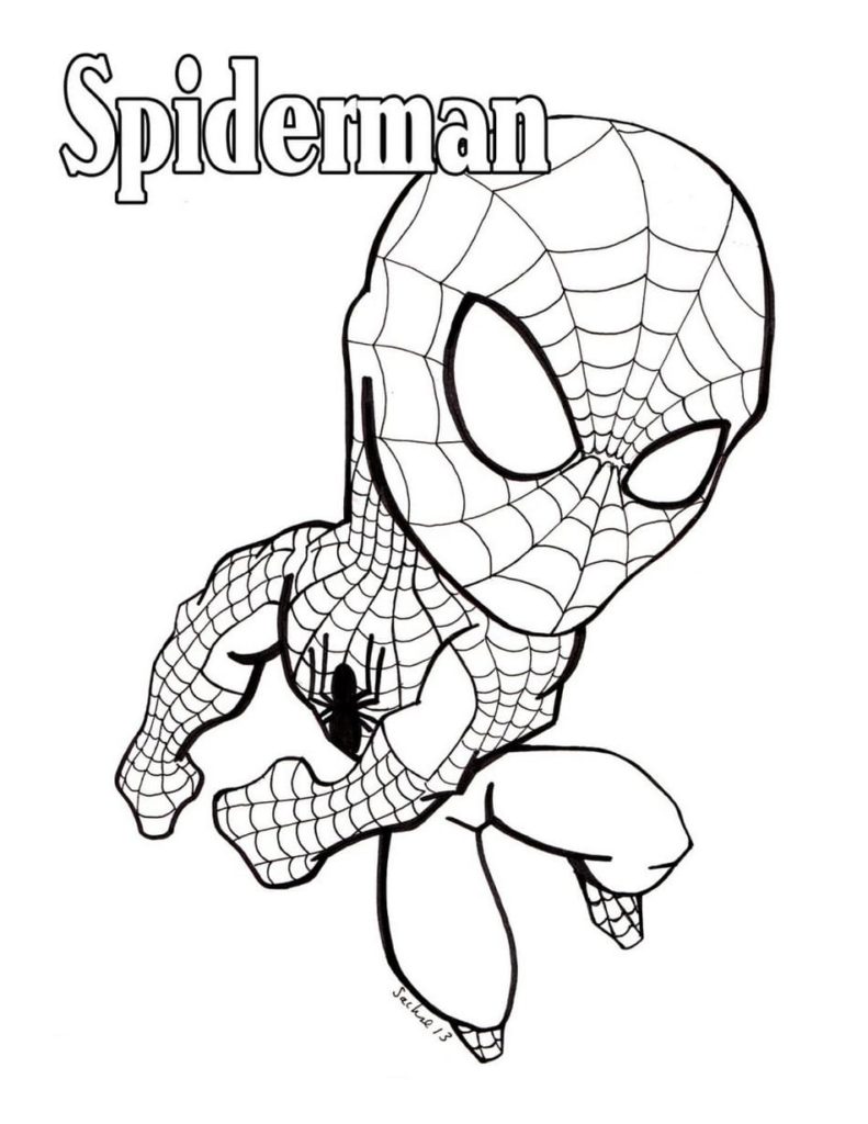 Coloriages Miles Morales Spider Man. Imprimer pour les garçons