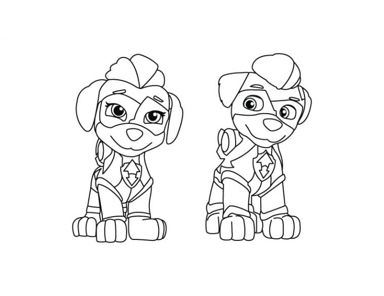 Ausmalbilder Mighty Pups Chase : Coloring Page Paw Patrol ...