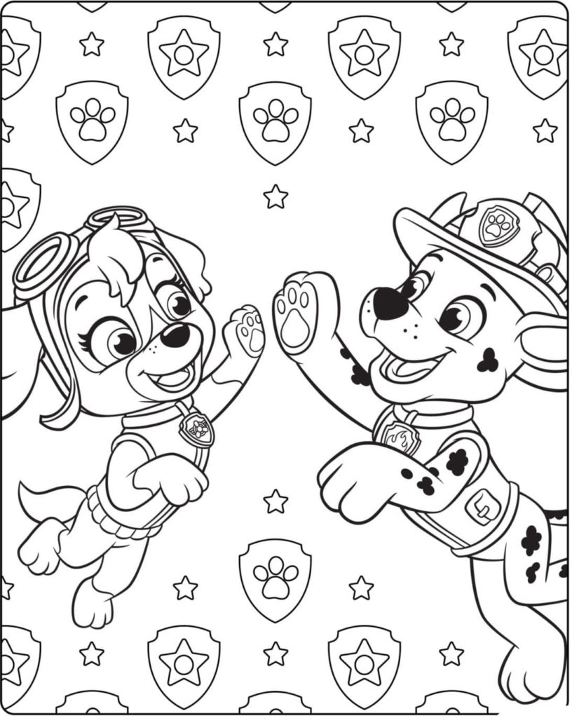 PAW Patrol Ausmalbilder. 100 Malvorlagen Zum Ausdrucken