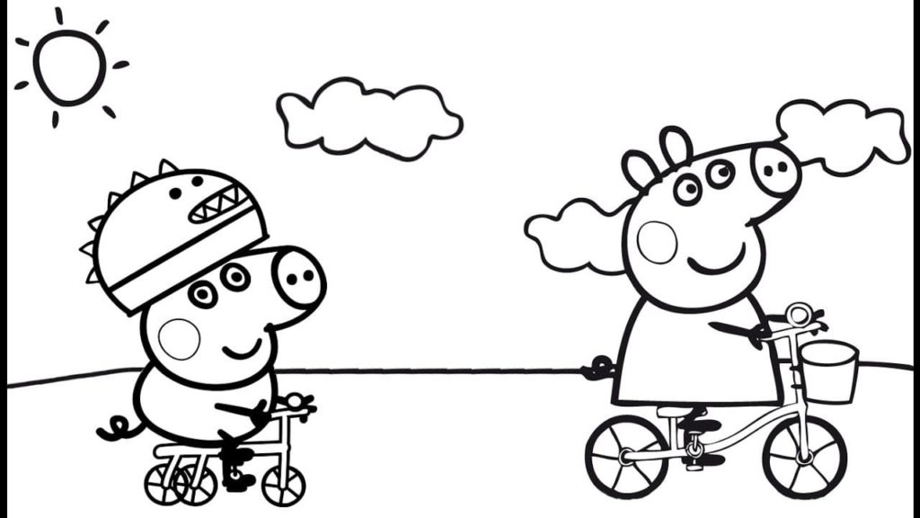 Peppa Pig coloring pages. Print for free