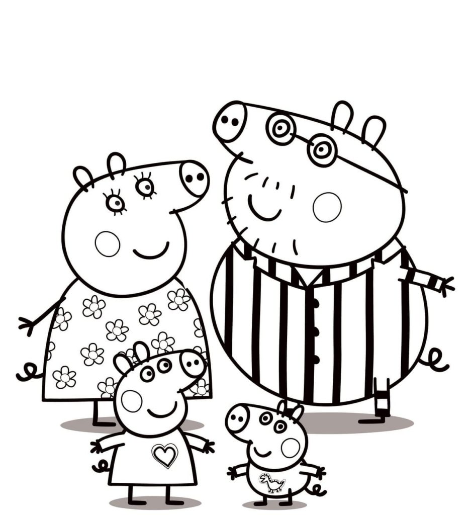 Peppa Pig coloring pages. Print for free