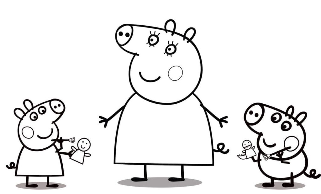 Peppa Pig coloring pages. Print for free | WONDER DAY — Coloring pages ...