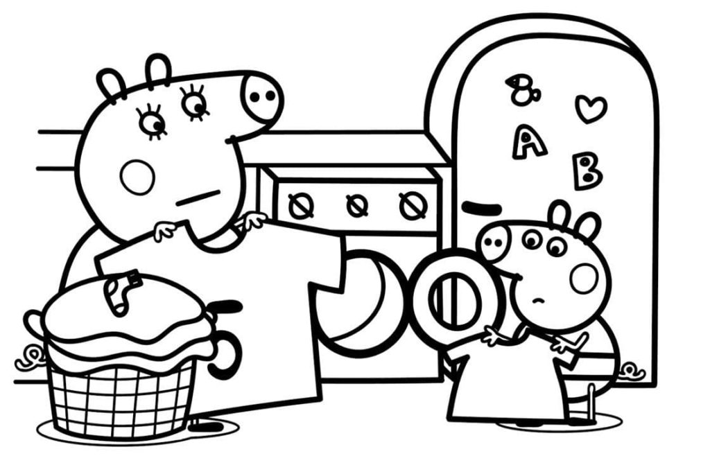 43 Peppa Pig Eating Ice Cream Coloring Pages Free