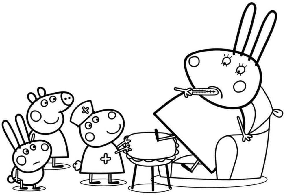 Peppa Pig coloring pages. Print for free