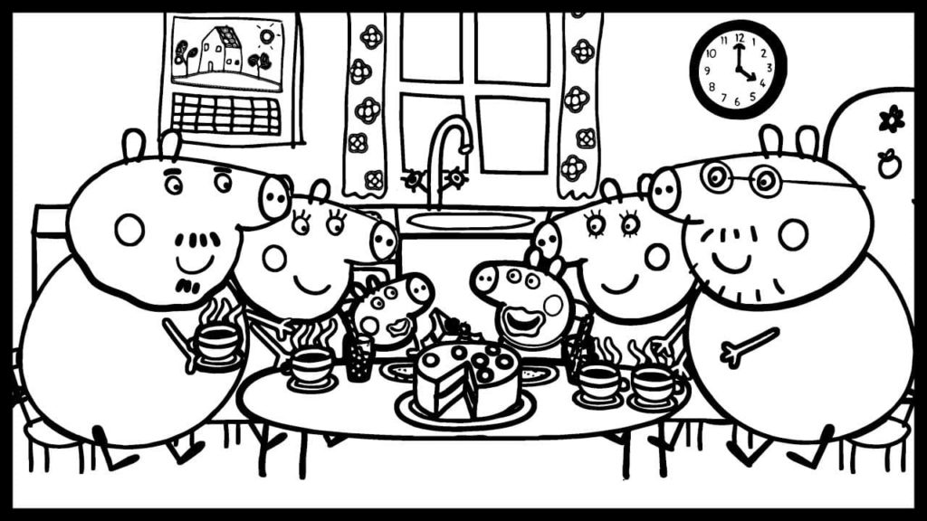 desenhos da peppa pig português brasil colorir peppa pig george e familia  pig 