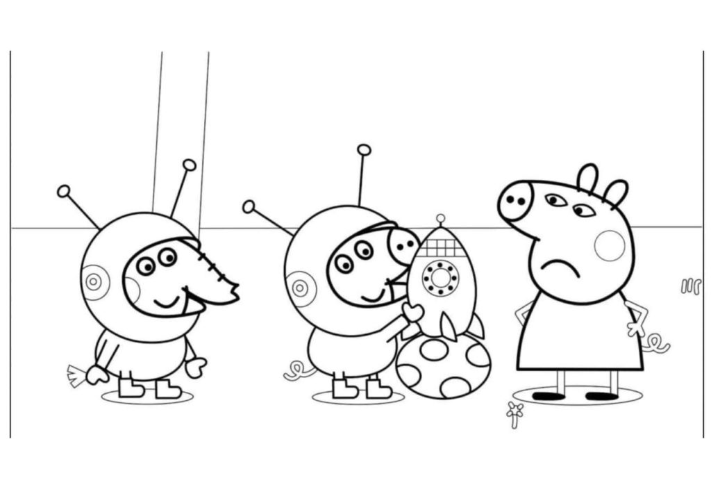 Peppa Pig coloring pages. Print for free