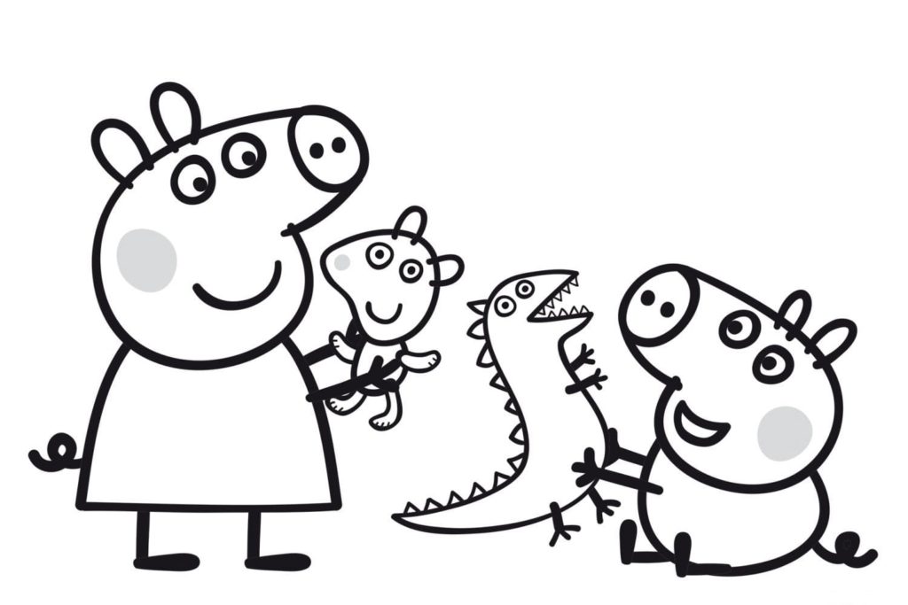 Peppa Pig coloring pages. Print for free