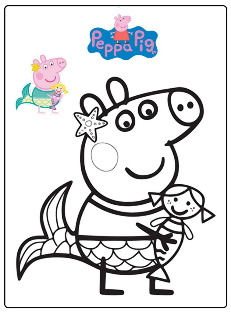 Раскраски Свинка Пеппа. Распечатать бесплатно