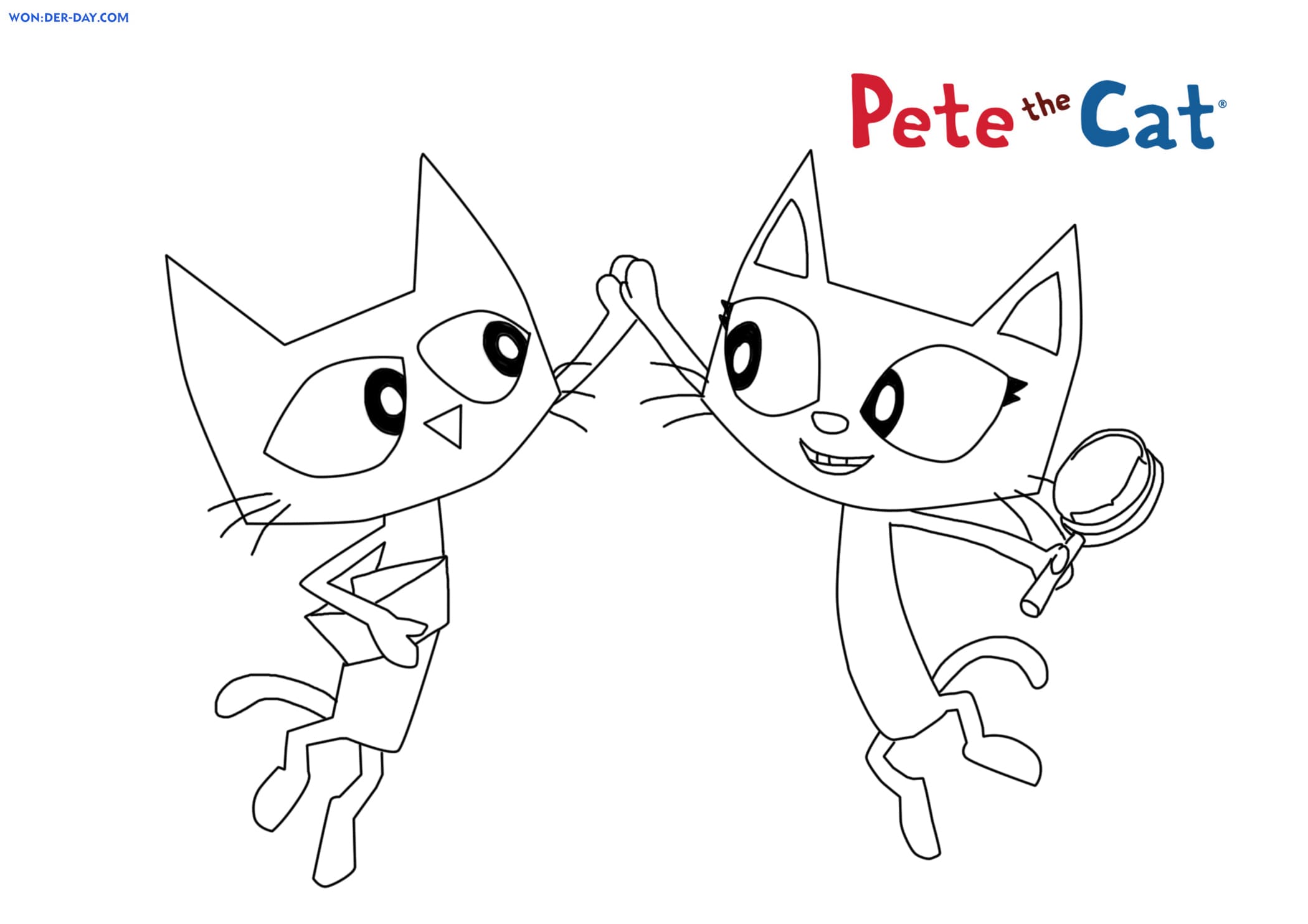 Pete The Cat Coloring Pages Free Coloring Pages Wonder Day