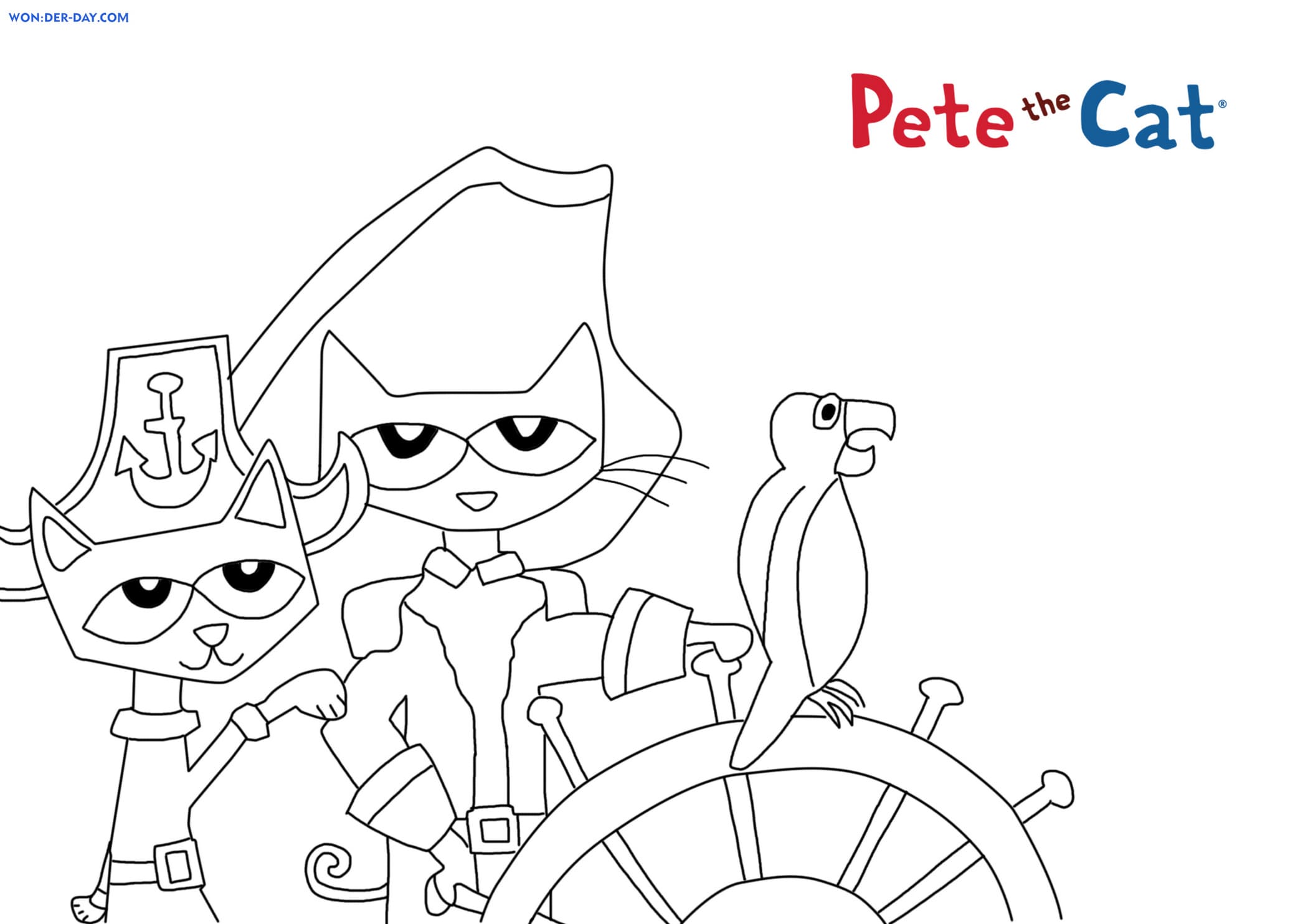 Pete The Cat Coloring Pages. Free Coloring Pages | Wonder Day