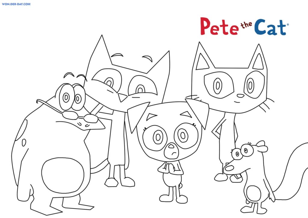 Desenhos de Pete, o gato para colorir