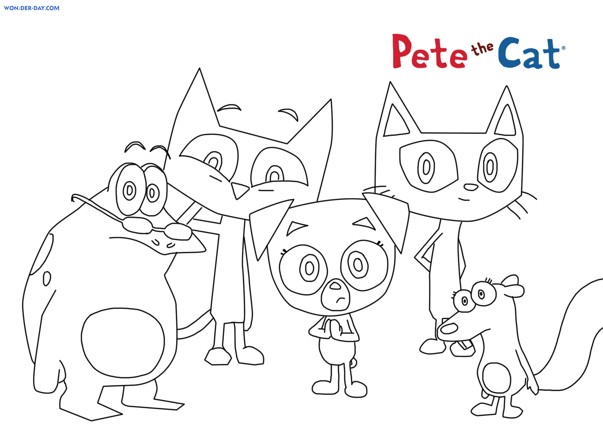 Printable Pete The Cat Coloring Pages