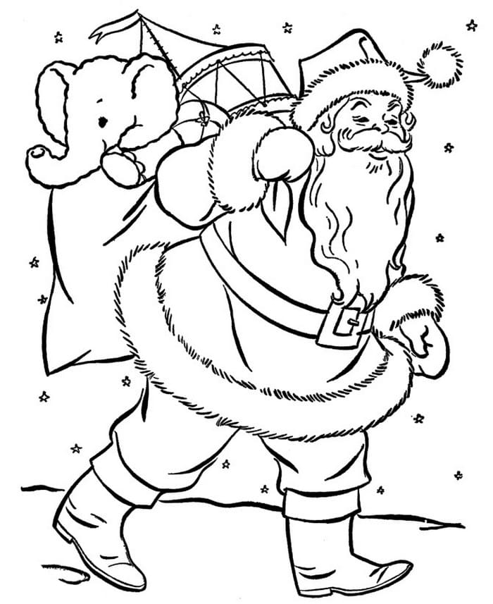 Раскраски Дед Мороз. Распечатать бесплатно