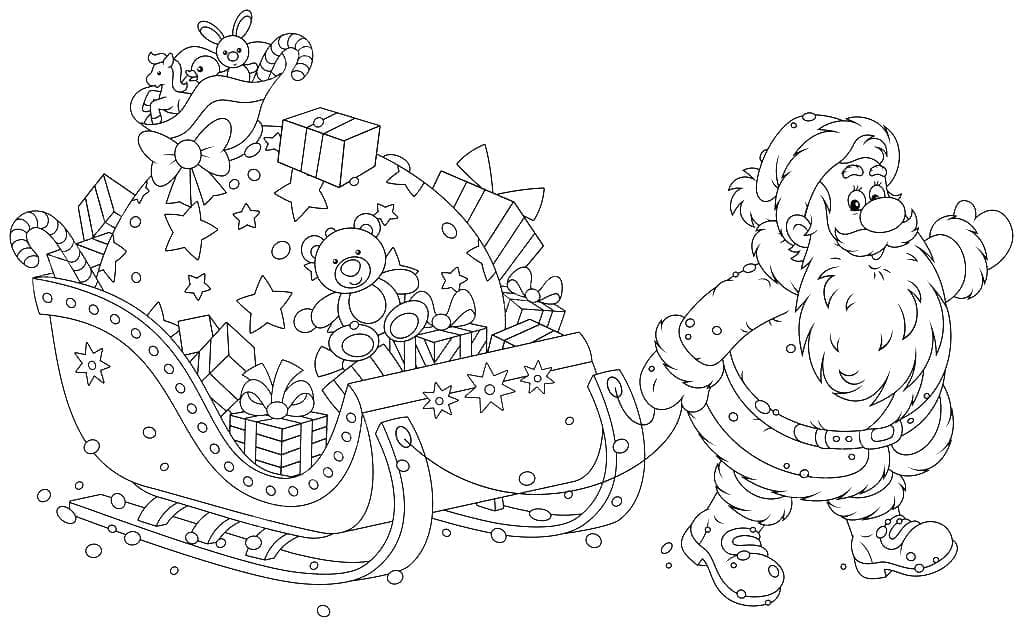 Coloriages Père Noël gratuit à imprimer. Coloriages pour enfants