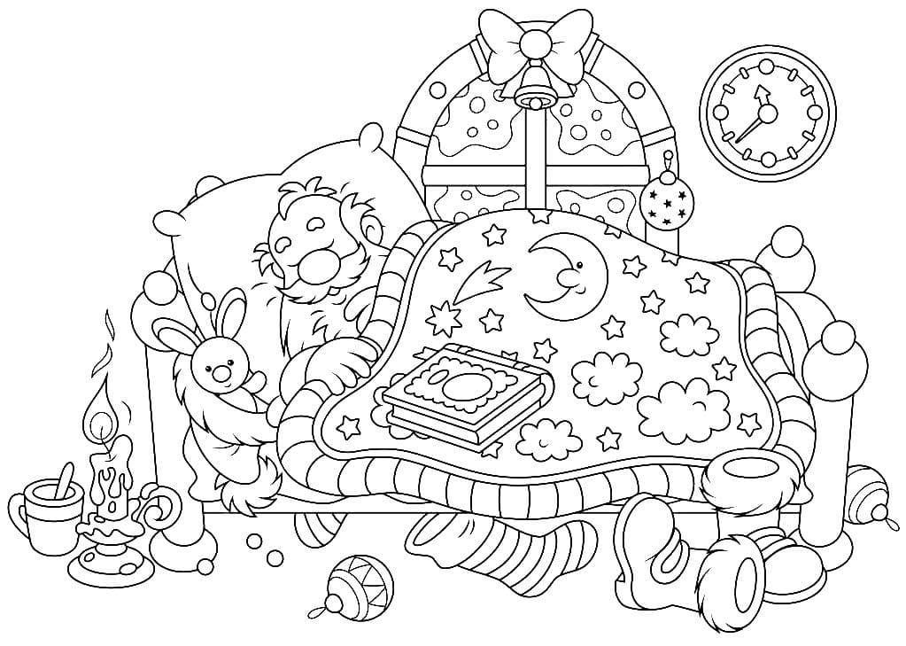 Babbo Natale disegni da colorare. Stampa gratuitamente
