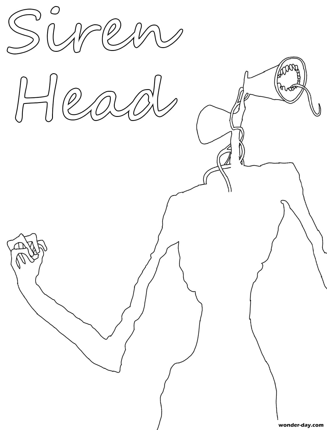 Siren Head Coloring Pages - Free Printable Coloring Pages