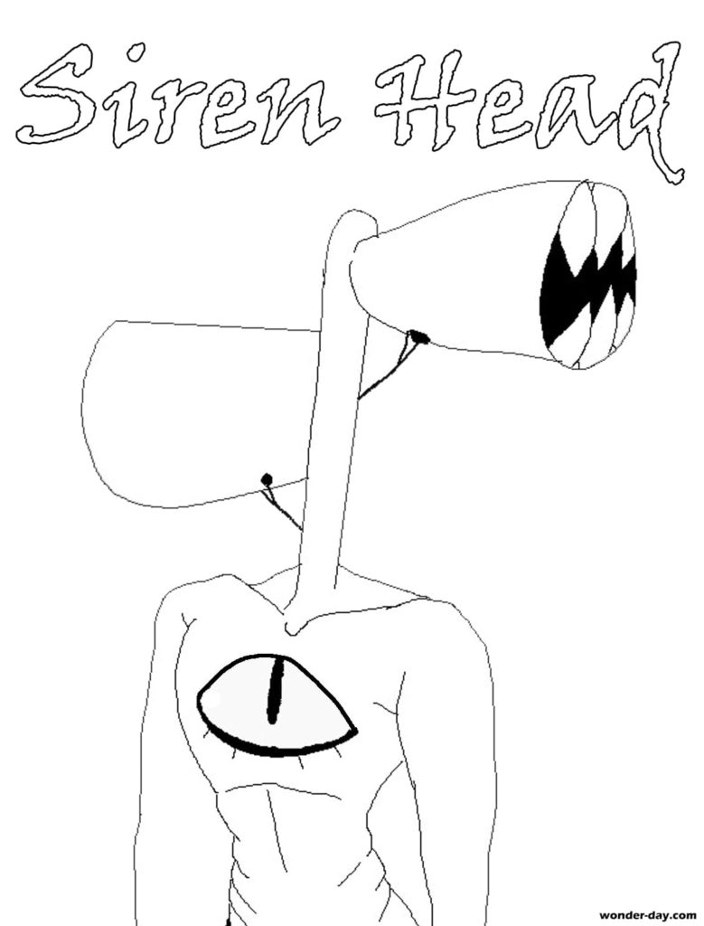 Dibujos de Siren Head para colorear. Imprime gratis