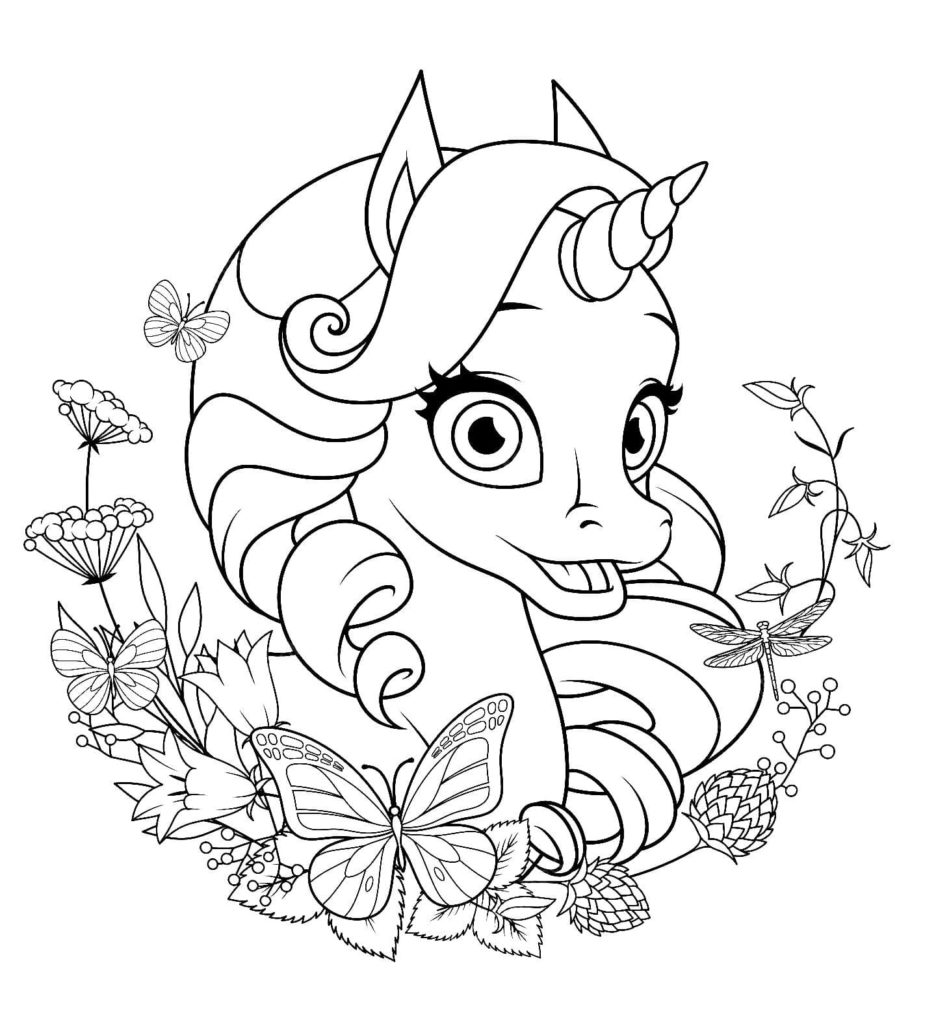 Dibujos de Unicornio para Colorear e Imprimir gratis