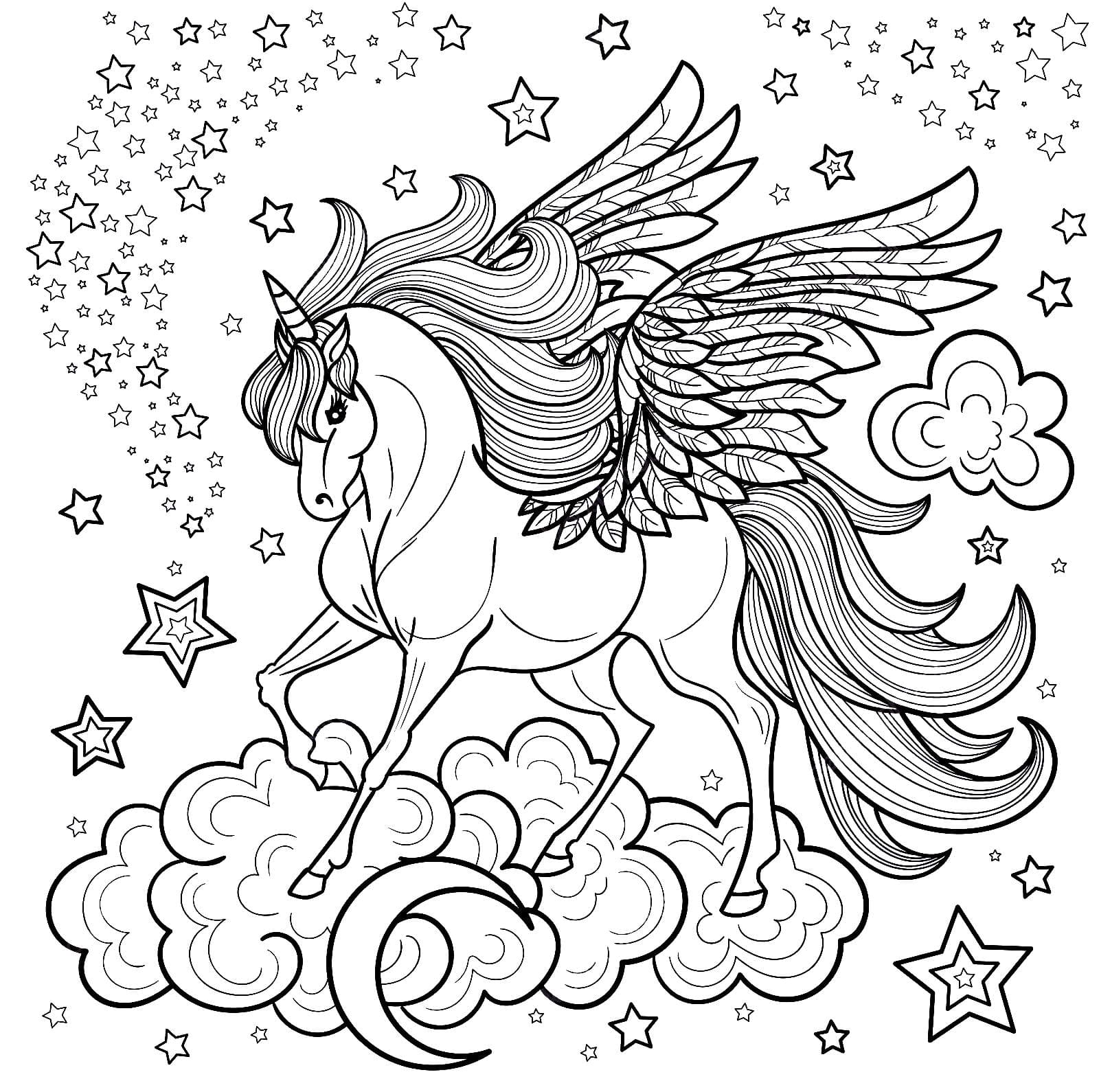 Disegni di Unicorno da colorare. Stampa gratuitamente