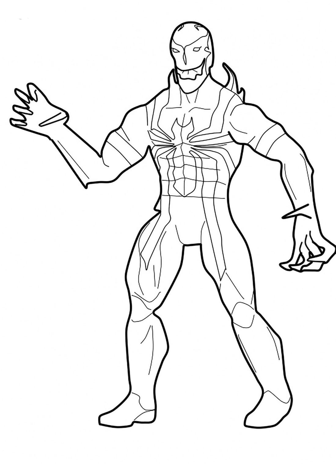 free spiderman venom coloring pages