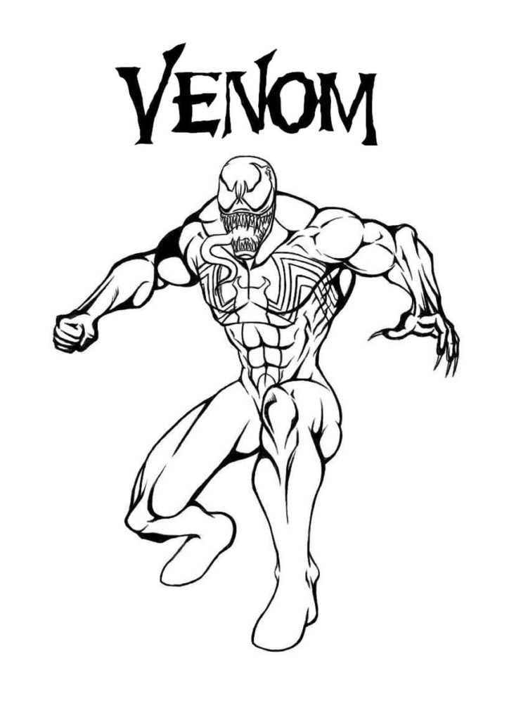 Coloriages Venom. Imprimer pour garçons