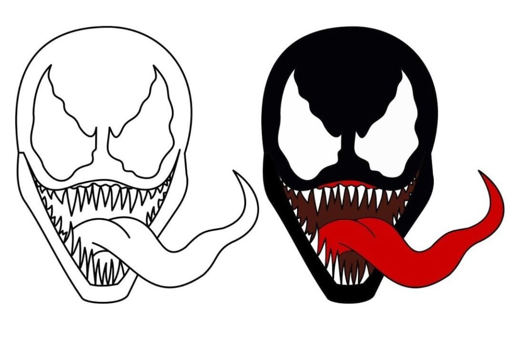 Coloriages Venom. Imprimer pour garçons