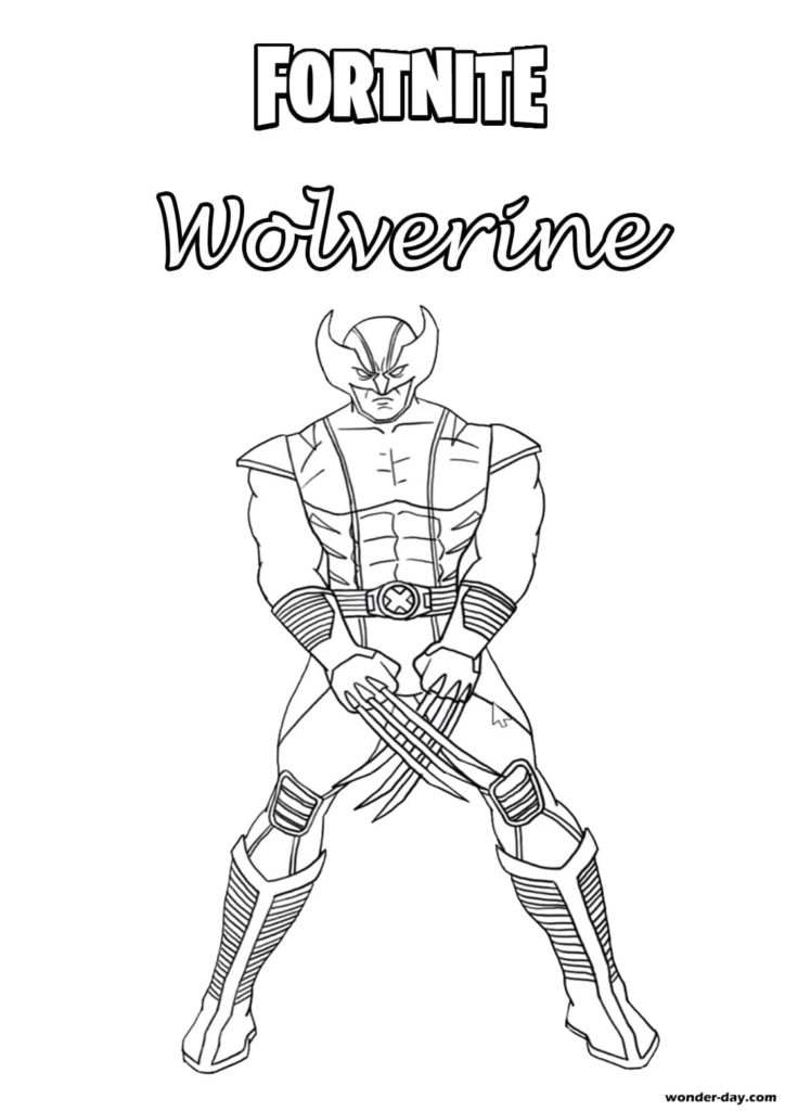 Coloriages de Wolverine. Imprimer gratuitement pour enfants