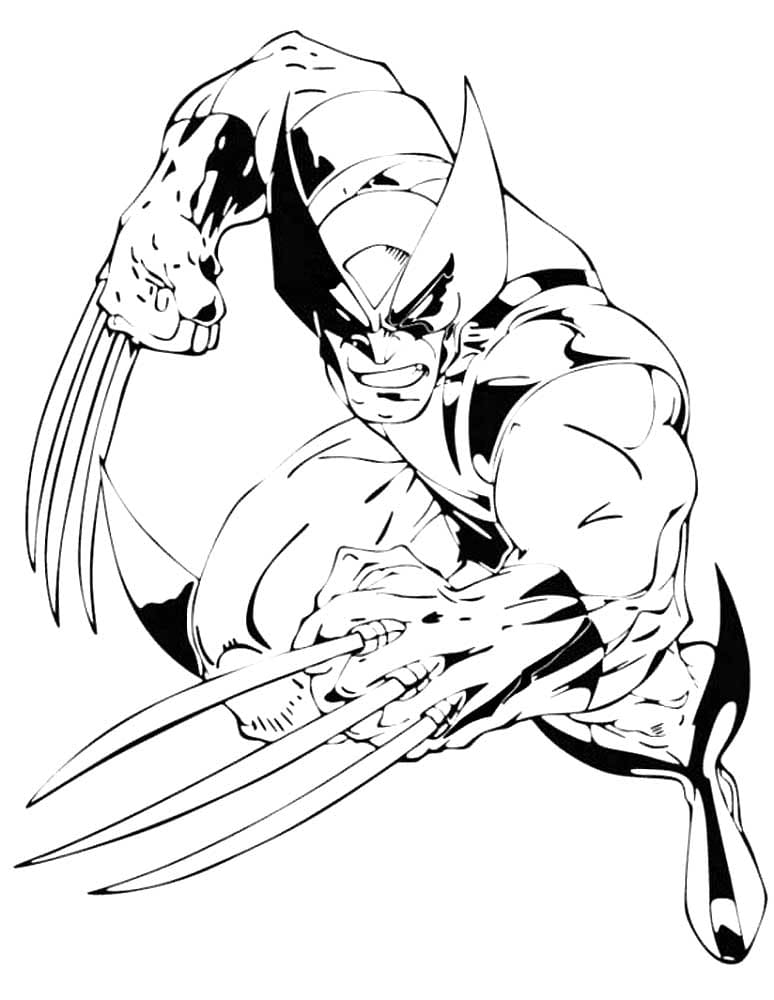 Dibujos de Wolverine para colorear. Imprimir gratis para niños