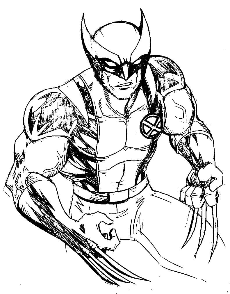Wolverine coloring pages. Superhero coloring pages