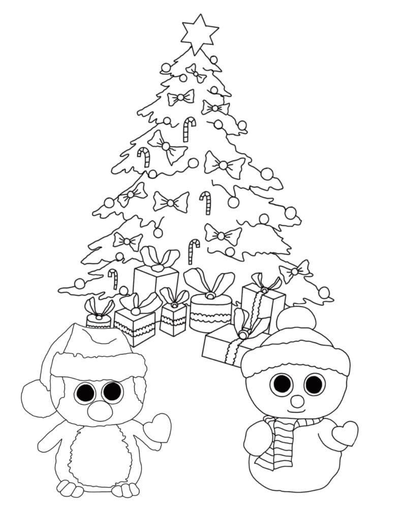 Dibujos de Árboles de Navidad para colorear — 