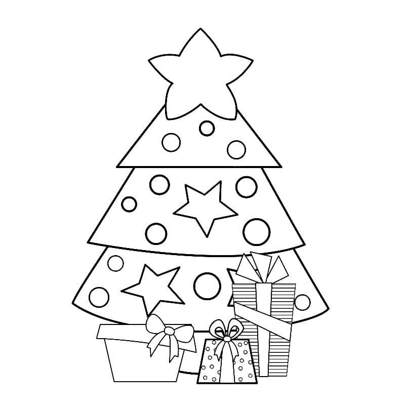 Christmas Tree coloring pages. Free coloring pages for Kids