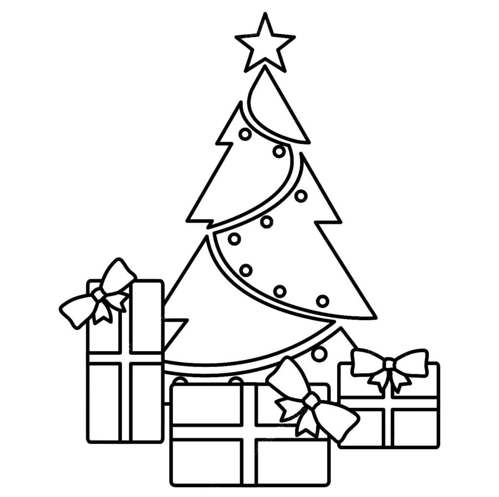Dibujos de Árboles de Navidad para colorear