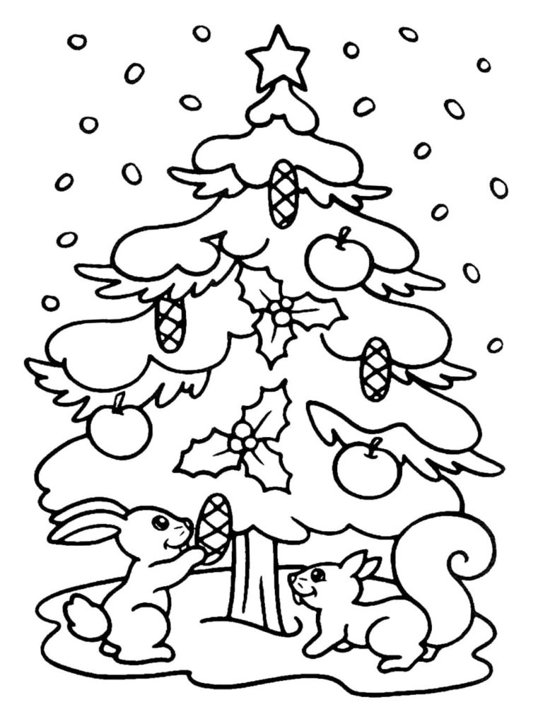 Ausmalbilder Weihnachtsbaum zum Ausdrucken