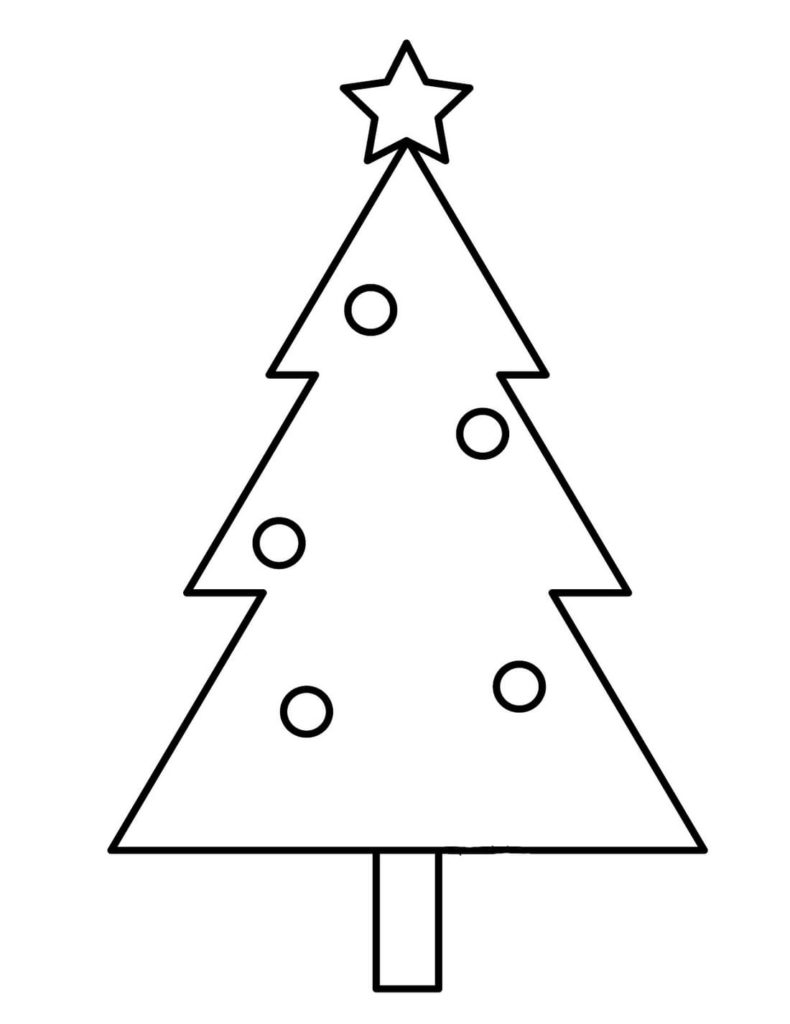 Christmas Tree coloring pages. Free coloring pages for Kids