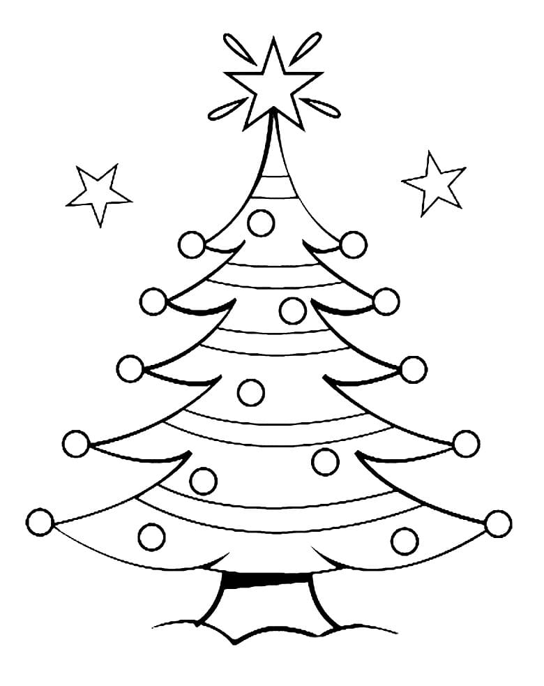 Dibujos de Árboles de Navidad para colorear — 