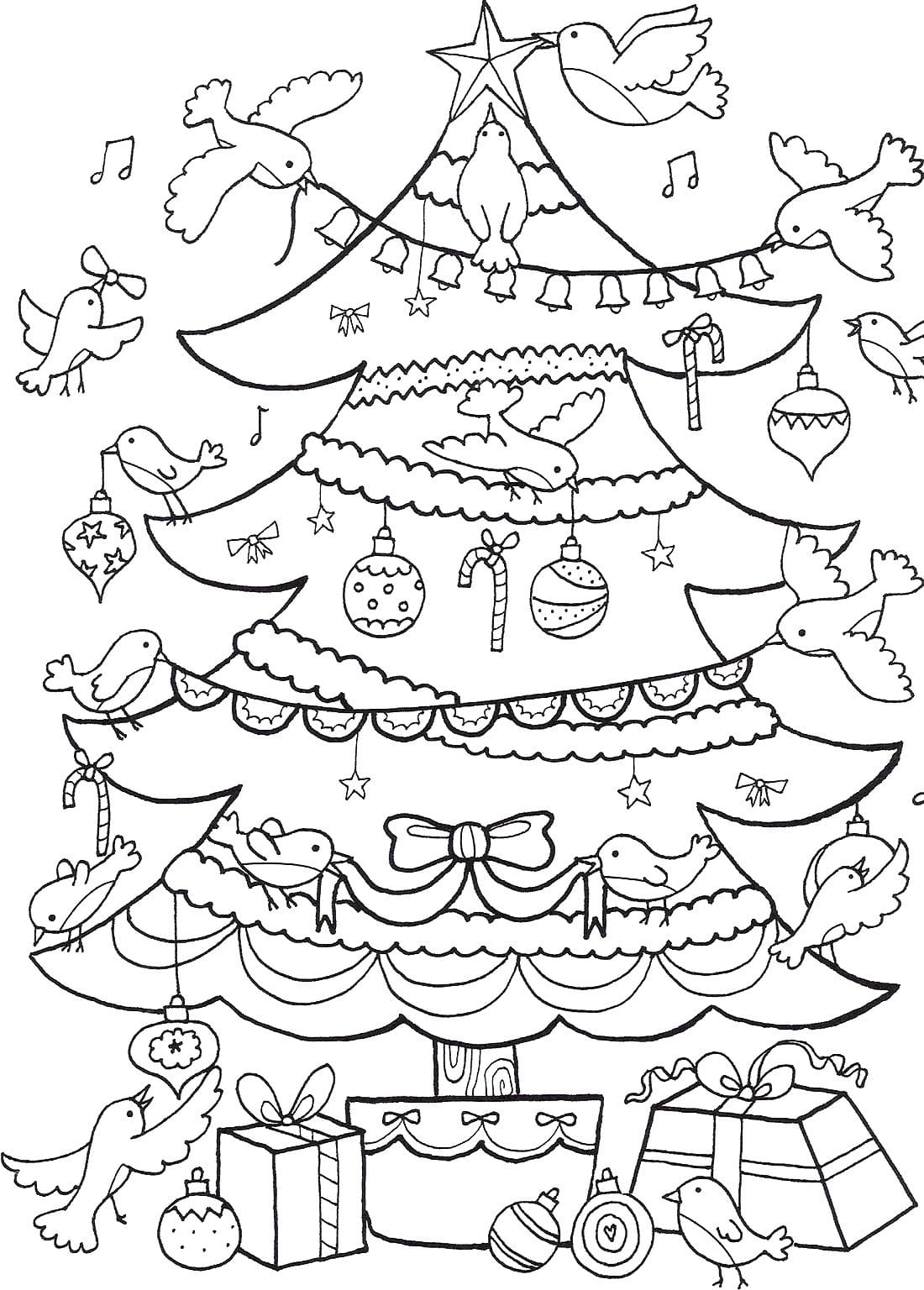 Ausmalbilder Weihnachtsbaum | WONDER DAY — Ausmalbilder für Kinder und