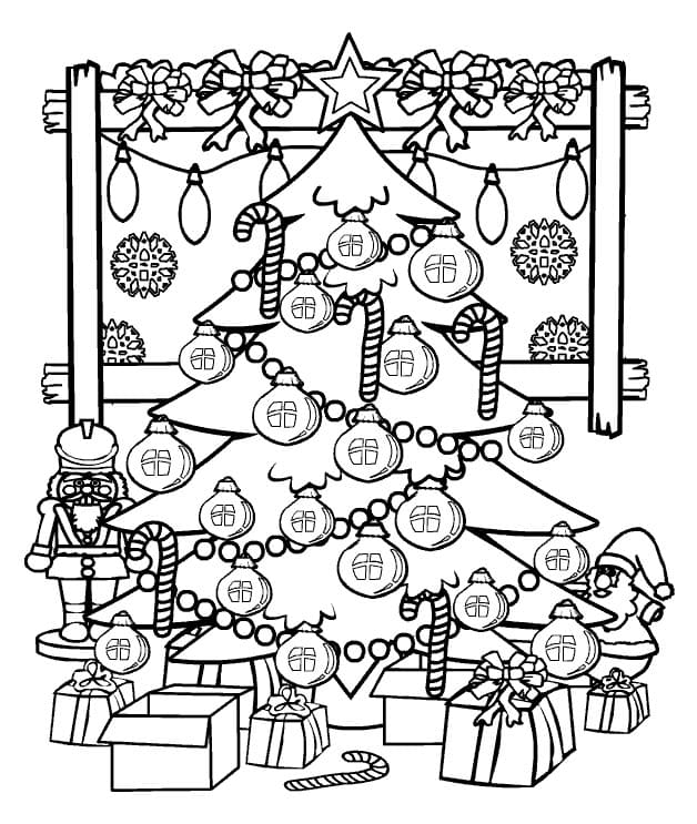 Ausmalbilder Weihnachtsbaum zum Ausdrucken