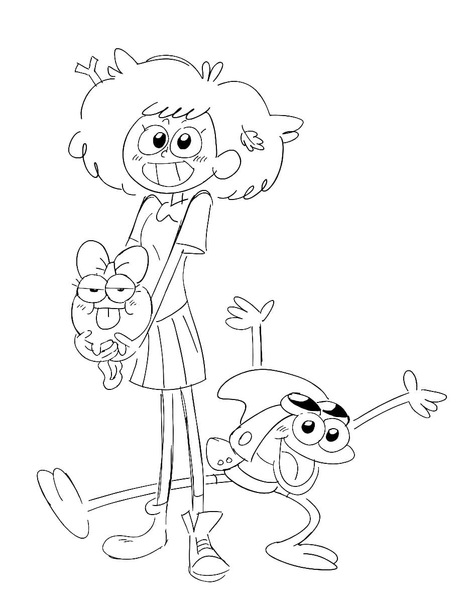 maggie from disney amphibia coloring page
