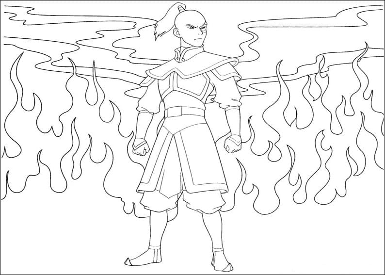 Dibujos de Avatar: la leyenda de Aang para colorear