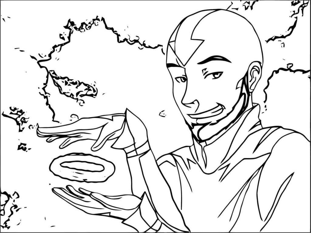 Disegni di Avatar, la leggenda di Aang da colorare