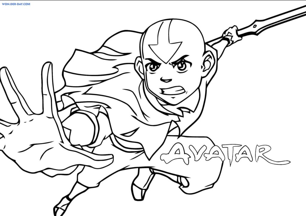 Desenhos do Avatar: A Lenda de Aang para colorir