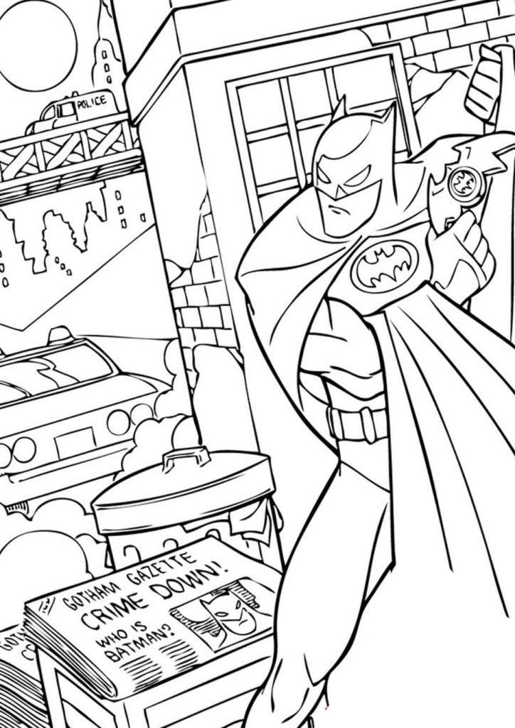 Раскраски Бэтмен. Распечатать в формате А4