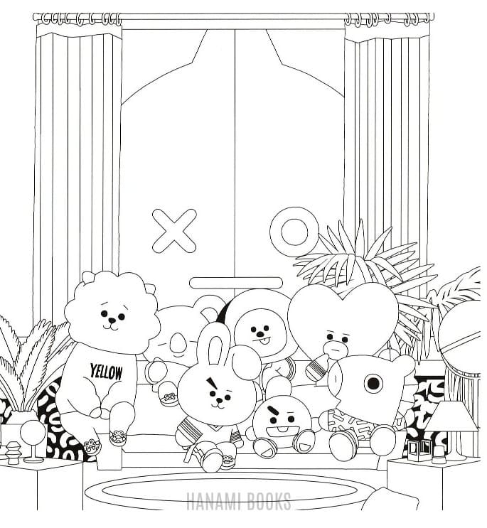 Desenhos do BT21 para Colorir e Imprimir - Colorir Tudo