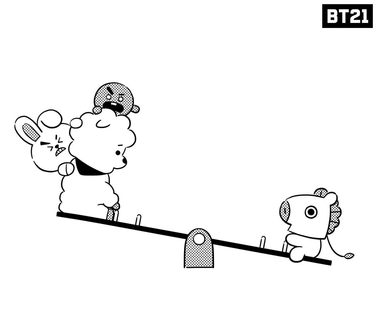 Desenhos do BT21 para Colorir e Imprimir - Colorir Tudo