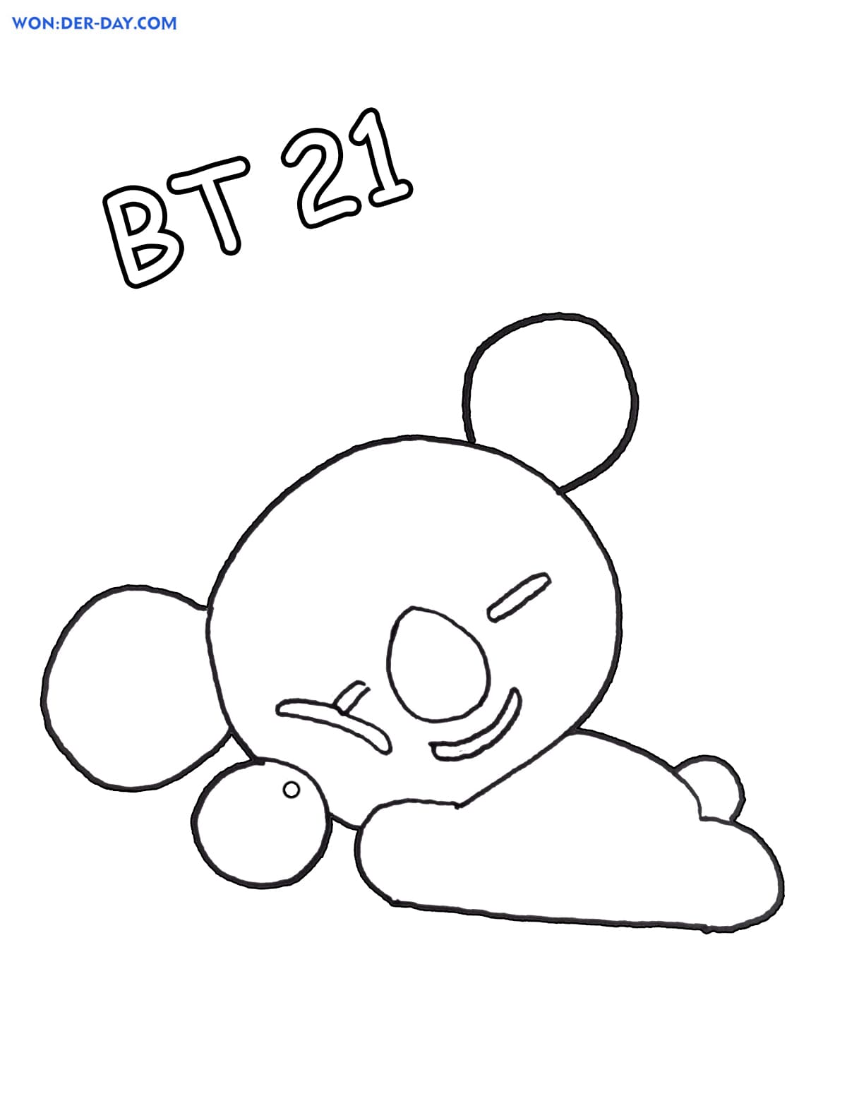 Dibujos para colorear BT21 y pintar | WONDER DAY — Dibujos para colorear  para niños y adultos