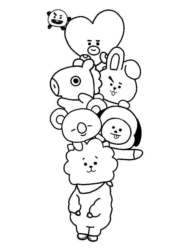 BT21 coloring pages. 