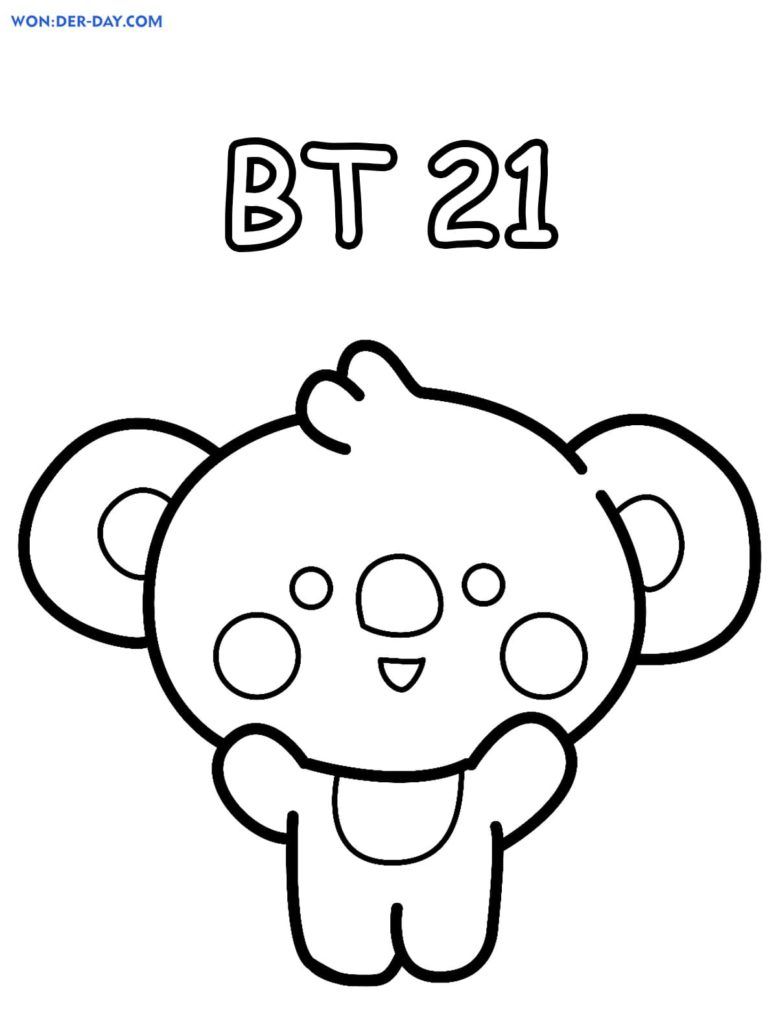 Disegni da colorare BT21. Stampa gratuitamente