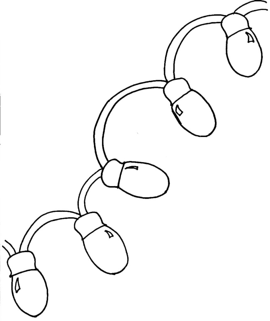Christmas Lights coloring pages. Printable coloring pages