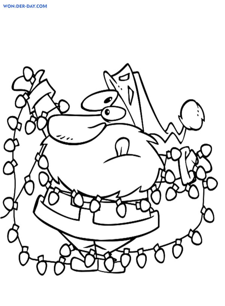 Christmas Lights coloring pages. Printable coloring pages