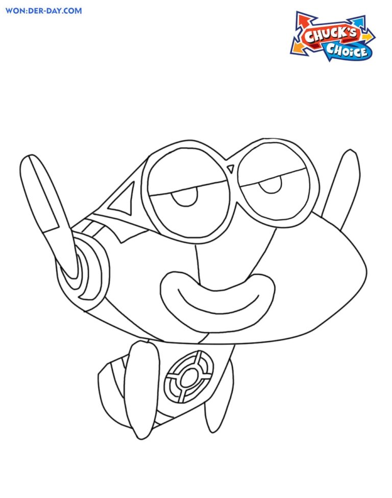 chuck coloring page to print the adventures of chuck friends